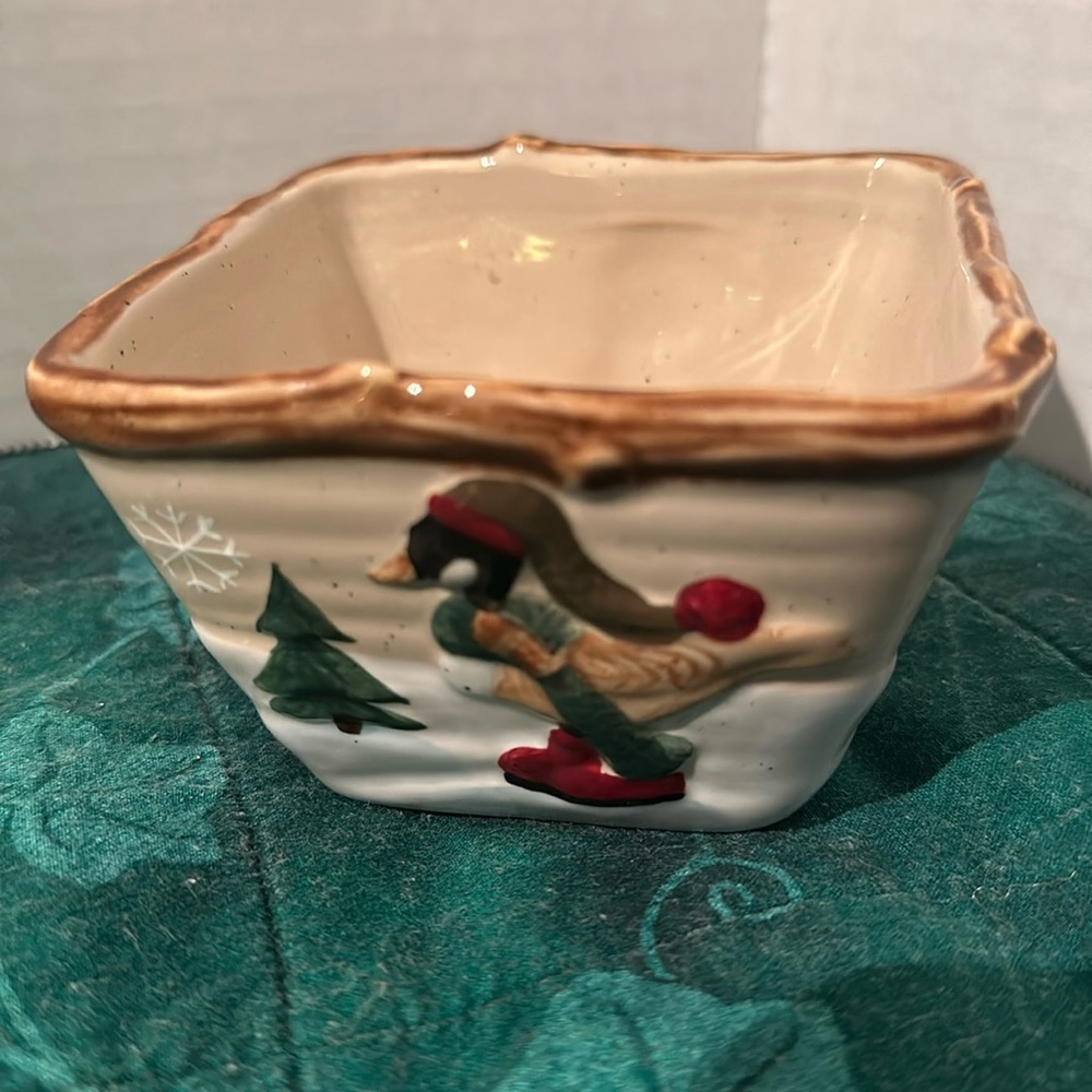 Retired St. Nicholas Square Heartland Wilderness Pattern Small Square Bowl